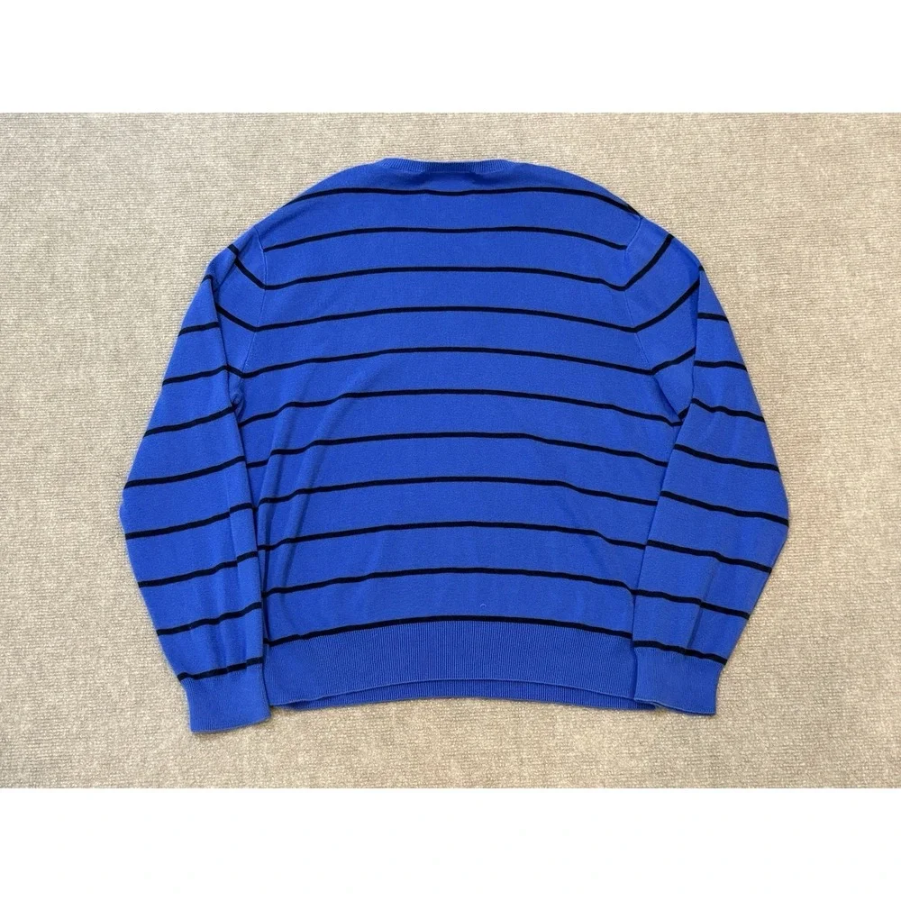Polo Ralph Lauren Pima Cotton Italian Yarn Knit Sweater Blue Pullover Large